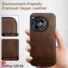 leather finish back cover case for oneplus 12r 5g 2